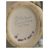 LLSTR - Quimper Style French Faience Duck Pitcher with Hand-Painted Design