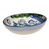 M.A. Hadley Hand Painted Pottery Farmer and Wife Serving Bowl