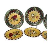 Lenox Winter Greetings Everyday Plate Set with Songbird Designs by Catherine McClung