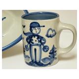 PTRY - M.A. Hadley Pottery The Skier Tray and Mug Set