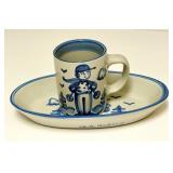 PTRY - M.A. Hadley Pottery The Skier Tray and Mug Set