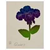 LLSTR - Set of 2 Signed Flower Quartet Art Prints by Artist, Unframed