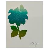 LLSTR - Set of 2 Signed Flower Quartet Art Prints by Artist, Unframed