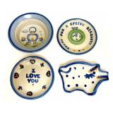 PTRY - Set of 4 M.A. Hadley Pottery Trinket Dishes Assorted Designs