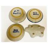 PTRY - Set of 4 M.A. Hadley Pottery Trinket Dishes Assorted Designs