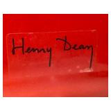 Henry Dean Red Art Glass Vase