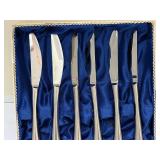 PTRY - Set of 6 DMS Mertens Solingen Germany Butter Knives in Case