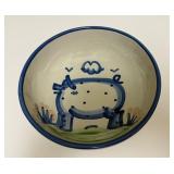 PTRY - M.A. Hadley Pottery Bowl Country Pig
