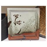 DR - Artisan Pottery Plate and Decorative Basket Set