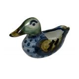PTRY - M.A. Hadley Pottery Duck Figurine 6 Inch Hand-Painted Stoneware