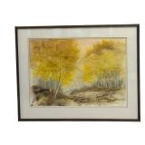 LLSTR - Framed Original Watercolor Landscape by Gerald Korte