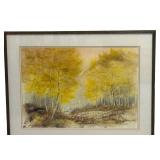 LLSTR - Framed Original Watercolor Landscape by Gerald Korte