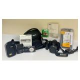 PTRY - Nikon COOLPIX P600 and Panasonic Lumix DMC-FX75 Camera Lot with Accessories