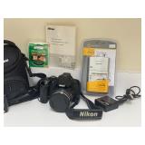 PTRY - Nikon COOLPIX P600 and Panasonic Lumix DMC-FX75 Camera Lot with Accessories