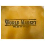 PTRY - World Market Yellow Ceramic Platter and Bowl Set