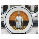 PTRY - Williams-Sonoma Chef Series Plate Set - 12 Dinner Plates and 11 Salad Plates "Chef Christian"