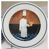 PTRY - Williams-Sonoma Chef Series Plate Set - 12 Dinner Plates and 11 Salad Plates "Chef Christian"
