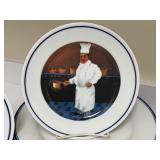 PTRY - Williams-Sonoma Chef Series Plate Set - 12 Dinner Plates and 11 Salad Plates "Chef Christian"