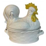 LLSTR - Carbone Large Ceramic Hen Covered Dish