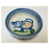 PTRY - M.A. Hadley Pottery Cat Bowl Kitty Dish