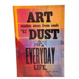 LLSTR - Set of 2 Letterpress Art Prints Picasso Quote 12x18 in