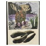 LLSTR - "Moose" by Betsy Bowen Signed Limited Edition Framed Print