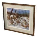 LLSTR - Pair of Framed Limited Edition Pheasant Prints by Kevin Daniel and Terry Redlin