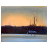 Vintage Framed Oil on Board Landscape Painting