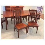 DR - Handcrafted Amish Mission Dining Table by Noah Bontrager with 8 Chairs