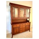 DR - Lighted Solid Wood China Hutch Buffet Cabinet