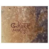 MBR - Gerald Korte Original Watercolor Painting with Window and Vines, Framed