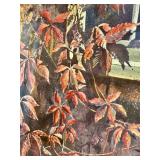 MBR - Gerald Korte Original Watercolor Painting with Window and Vines, Framed