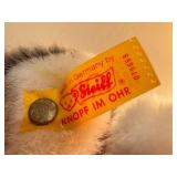 D - Steiff Husky Plush Dog with Red Collar