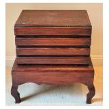 LR - Book Motif Wooden End Table