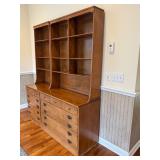 K - Ethan Allen Early American Maple and Birch Hutch and Dresser Set