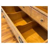 K - Ethan Allen Early American Maple and Birch Hutch and Dresser Set