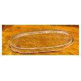 K - Scandinavian Glass Tray with 2 Candle Holders