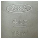 PTRY - Set of 4 OXO Glass Food Storage Containers with Teal Lids