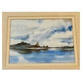 LL - Raleigh E Kinney Framed Watercolor Landscape Painting