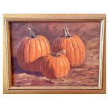 LR - Pumpkin Study Original Oil on Linen by Jim Rataczak, Framed