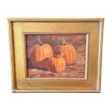 LR - Pumpkin Study Original Oil on Linen by Jim Rataczak, Framed