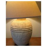 D - Textured Ceramic Table Lamp with Shade