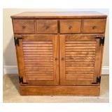 D - Ethan Allen American Traditional Solid Maple and Birch Cabinet, Vintage