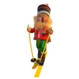 D - Vintage German Smoker Figurine Skier 10 Inch