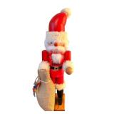 D - Vintage Holzkunst Christian Ulbricht West Germany Santa Nutcracker