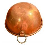 K - Set of 3 Vintage Copper Mixing Bowls with Hanging Rings