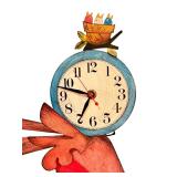 D - Animal Artisan Crafted Bird Clock Art