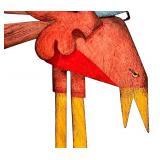 D - Animal Artisan Crafted Bird Clock Art