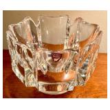 D - Orrefors Corona Crystal Bowl by Lars Hellsten
