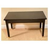 D - Black Piano Bench with Lift-Top Storage